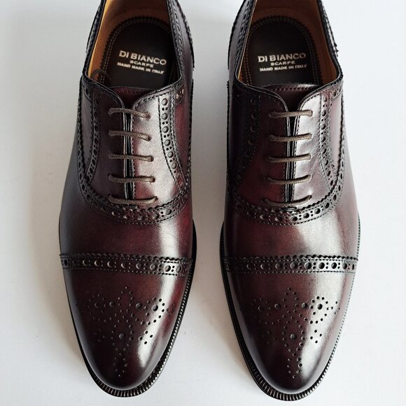 NEW Di Bianco Mens Burgundy Oxfords & Lace Ups Brogue Shoes Size 6.5 main image 7